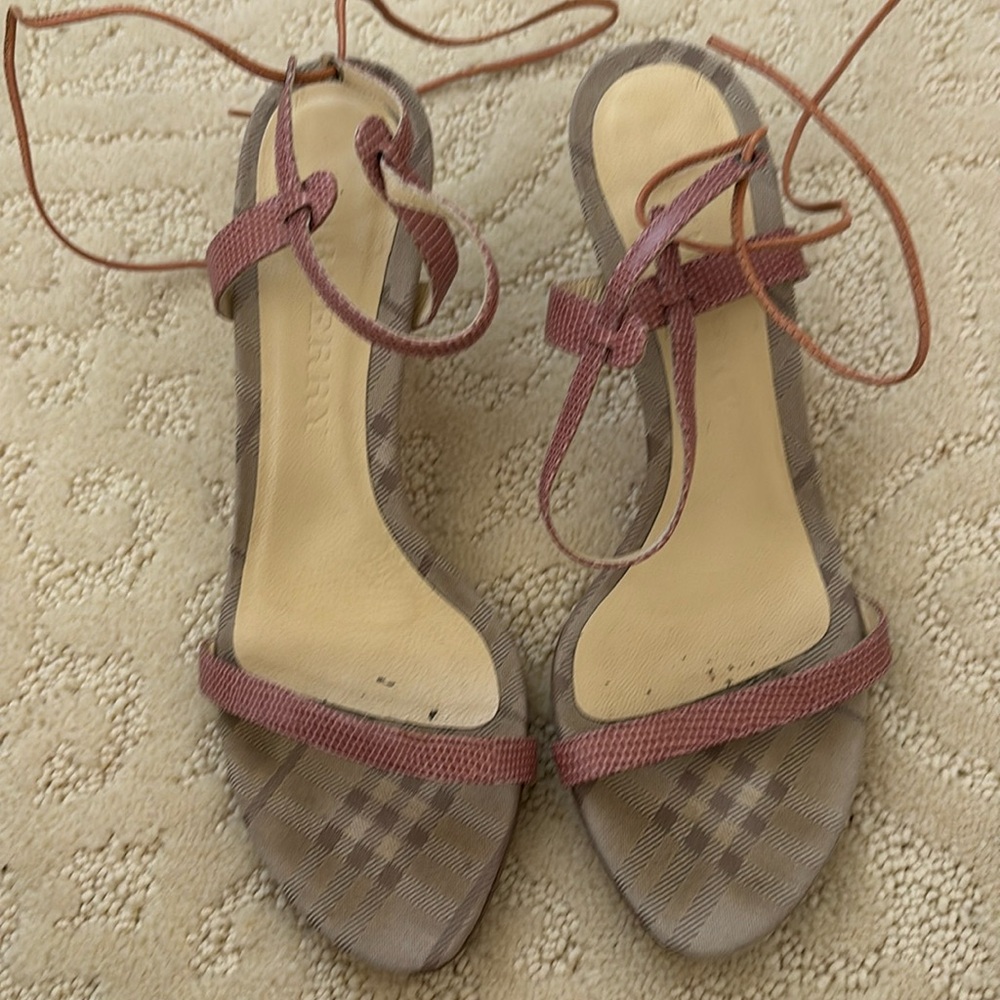Pink Burberry sandals/heels